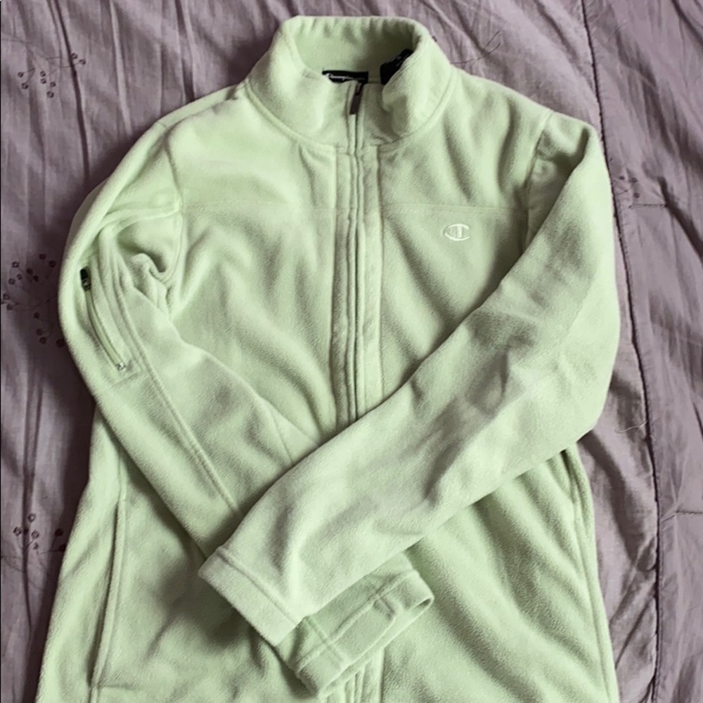 light green champion jacket